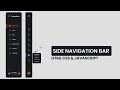 Responsive Side Navigation Bar in HTML CSS And JavaScript | Dashboard Sidebar Menu | Side Navigation