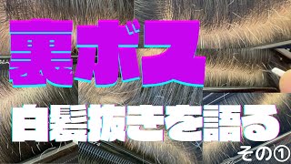 10年以上白髪を抜き続けている裏ボスが白髪抜きを語る①～⑧まで毎日公開します