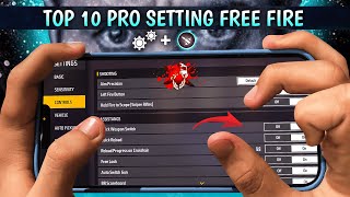 Top 10 Pro Settings Free Fire [ Secret ] Sensitivity + Fire Button Size | New Headshot Setting ~