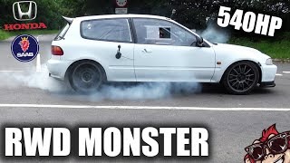 🐒 RWD CIVIC MONSTER! DEEKS 540HP HONDA BUILD (NO VTEC)