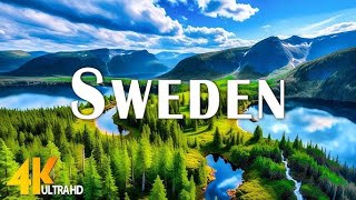 VOLANDO SOBRE SWEDEN 4K | Increíble paisaje natural hermoso con música relajante | VÍDEO 4K UHD