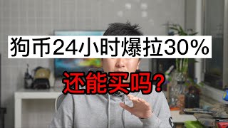 狗狗币dog币24小时上涨30%，为何上涨，还能买吗？