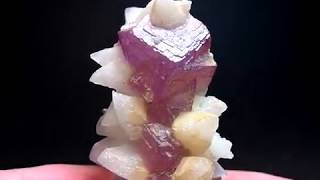 Fluorite X Calcite    Locality: Weishan, Dali Autonomous Prefecture, Yunnan Province, China