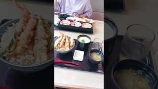 【とんでん】天丼とジャンボ茶碗蒸しが最強過ぎ!!【ゆみチャンネル】#shorts