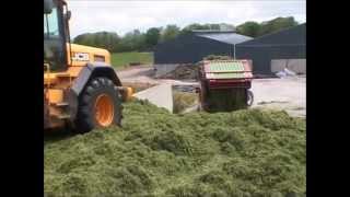 JCB 434s pushing up silage