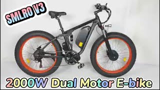 SMLRO V3 Dual Motor 2000W Big Power Electric Bike