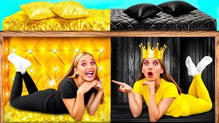 Secret Rooms Under The Bed | Rich VS Broke Funny Moments by BaRaDa Challenge