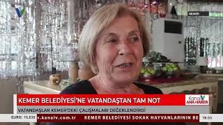 KEMER BELEDİYESİNE VATANDAŞTAN TAM NOT