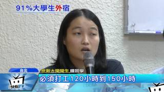 20170608中天新聞　大學宿舍不足學生被迫租屋　支出差很大