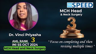 INI-SS MCH Head and Neck Surgery, 3rd Rank AML, Dr. Vinci Priyasha., #iniss Oct’ 2024