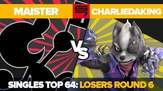 Maister vs Charliedaking - Ultimate Singles: Top 64 Losers Round 6 - Genesis 7 |Game & Watch vs Wolf