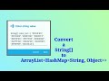 Convert a String array to an ArrayList HashMap
