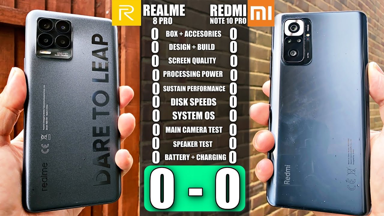 REALME 8 PRO VS Redmi Note 10 PRO - Ultimate Smartphone Comparison ...