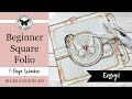 Beginner-Friendly Square Folio, One-Page Wonder, Craft Along w/ Pink Monarch Prints Junk Journaling