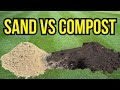 SAND vs COMPOST for a BUMPY lawn- leveling pt 3!