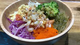 夏威魚Hawaii Poke Box信義店 超推低卡健身餐 一真亭ラーメン拉麵　Taipei 101 Food Low-calorie fitness meal