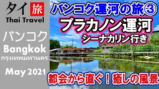 プラカノン運河(バンコクの街中からすぐ！田舎風景で癒しを)シーナカリン行き 4K -116