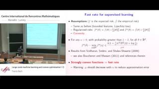 Francis Bach : Large-scale machine learning and convex optimization 1/2