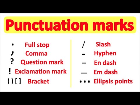 What is the punctuation in English?
