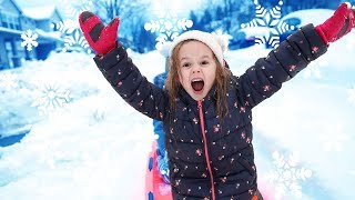 SLEDDING IN THE STREET!