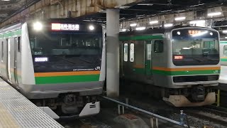 【上野駅16番線から前橋行きが運転！！】高崎·両毛線E233系3000番台E-17編成 快速アーバン前橋行き 宇都宮線人身事故の影響で上野駅16番線から発車