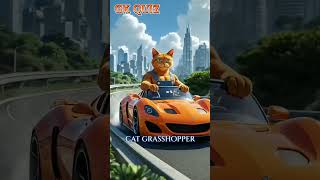 Cat vs Grasshopper: The Animation Experiment!#cat #cats #3d #animation #motivation #animals #shorts