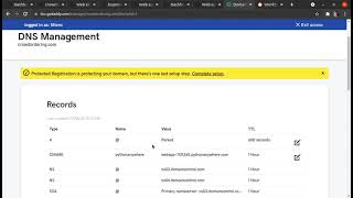 06 GoDaddy CNAME Setup for PythonAnyWhere website.