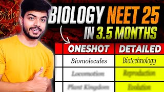 22 Chapters = Oneshots‼️START Today To Complete BIOLOGY In 3.5 Months🌟 NEET 2025