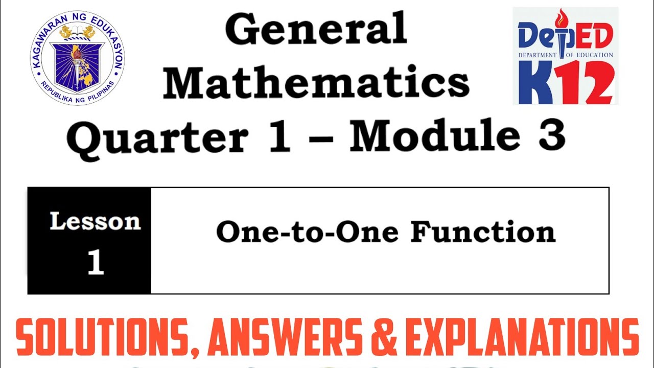 Answers, Solutions & Short Explanations Of General Math Module 3 Lesson ...