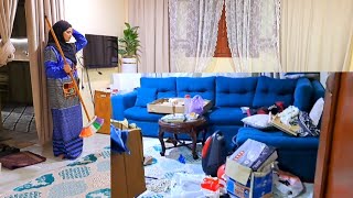 الحقوني🙆جوزي جاي من السفر بيقولي متحمس اشوف الشقه الجديده😳والشقه مقلب زباله شوفوا عملت ايه