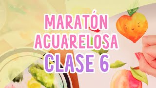 Maratón acuarelosa! CLASE 6 🍑| TUTORIAL acuarela para principiantes | Piyoasdf | #maratonacuarelosa