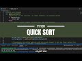 Quick Sort in Python | ASMR | No-Talking | CS-Guide | #asmrcoding  |#python | #algorithm