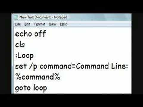 Create a Batch-File Command Prompt! Create a Batch-File Command Prompt!