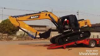 รีวิว เอารถขุดมาส่งลูกค้า SANY SY205C ใหม่แกะกล่อง excavator EP.4142