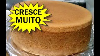 PÃO DE LÓ 3 INGREDIENTES PROFISSIONAL FÁCIL CRESCE MUITO SEM FERMENTO