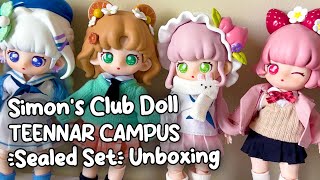 Simontoys Teennar Campus Set Unboxing 😊💖 | Revealing The Full Case Of Kawaii SC Doll