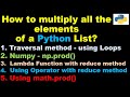 Python 3 Basics # 4.1 | How to multiply all the elements of a Python List?