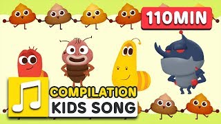 POO POO COMPILATION | 110MIN | LARVA KIDS | SUPER BEST SONGS FOR KIDS