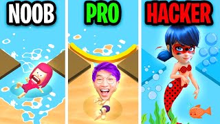 NOOB vs PRO vs HACKER In STOP THE FLOW! (ALL LEVELS!)