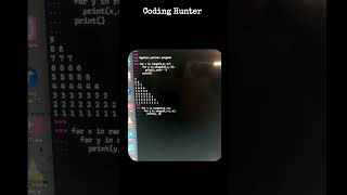 Day 04 V01 ll Python programming pattern Tutorial ll Coding Hunter ll #coding #coding #correctcoding