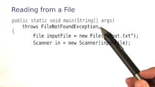 Reading from File - Intro to Java Programming