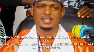 Gaisuwar Sallah daga Dir. na Ilmi da Ilmantarwa na Jibwis Nigeria. SHEIKH ABUBAKAR IMAM BALA GANA