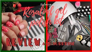 👀 Unboxing \u0026 review of Rosalind gel polish kit + Christmas design on myself! 🎄| Nails \u0026 Sunflowers 🌻