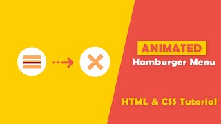 Animated Hamburger Menu Using CSS - Toggle Menu Effect