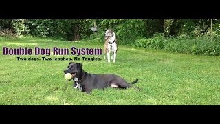 How to Tie Out Two Dogs Safely - Intro to the Double Dog Run System - Two Dog Tie Outs