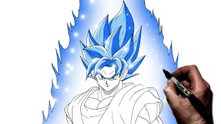 How To Draw Goku (Universal Blue) | Step By Step | Dragon Ball