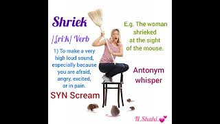 Meaning of Shriek in English Shriek Verb 😱