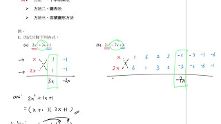 ［試］中三級因式分解_方法一（十字相乘法）