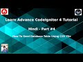 Learn Advance CodeIgniter 4 Tutorials in Hindi #4 - How To Seed Database Table Using CSV File