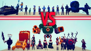 EXTENDED GUN TEAM vs MEGA HOLIDAY TEAM | TABS - Totally Accurate Battle Simulator